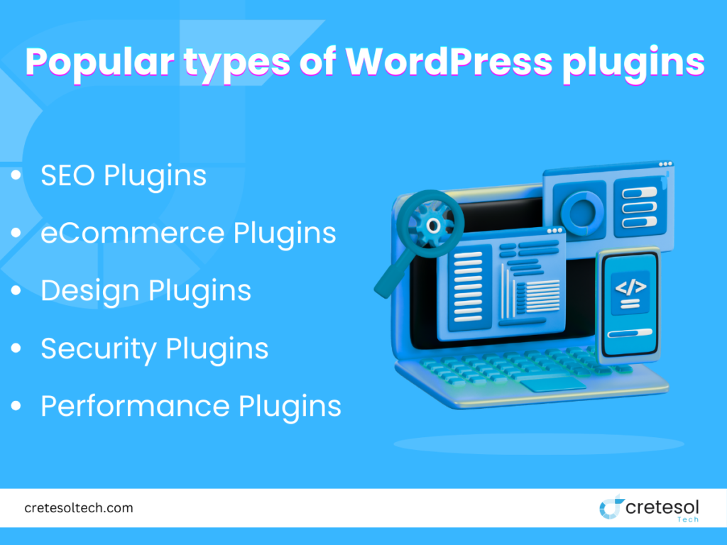 Popular types of WordPress plugins